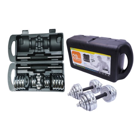 ชุดดัมเบลกล่อง SPL ChromeDumbbell Box20kg./50Lb HD2012